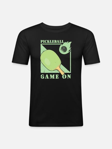 Pickleball Player - Men's Slim Fit T-Shirt - black