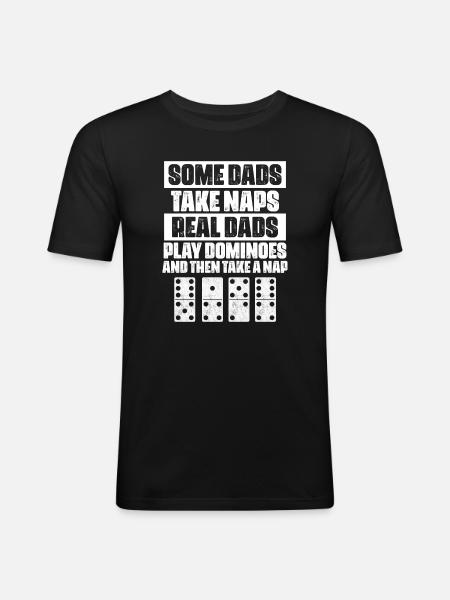 Conception de domino - T-shirt près du corps Homme - noir