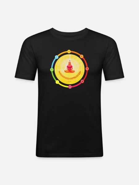 CreationLight Soul Balm - Sonja Ariel - Men's Slim Fit T-Shirt - black