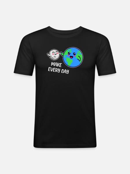 Mother Earth Statement Eco-Friendly Environment - Men's Slim Fit T-Shirt - black