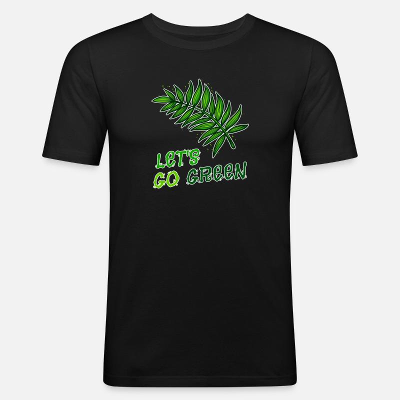 Umweltschützer Mutter Erde Natur Statement Umwelt - Männer Slim Fit T-Shirt - Schwarz