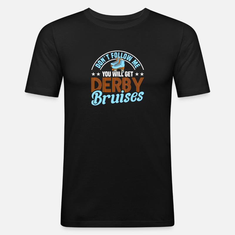 Rollschuh Design - Männer Slim Fit T-Shirt - Schwarz