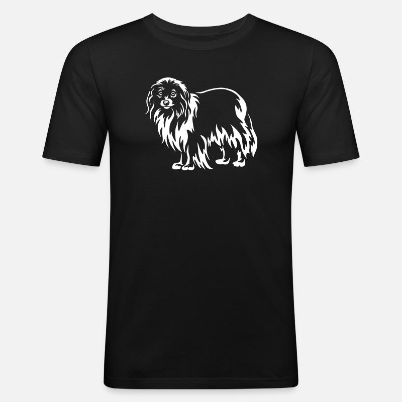 Phalène "Black Edition" - Männer Slim Fit T-Shirt - Schwarz