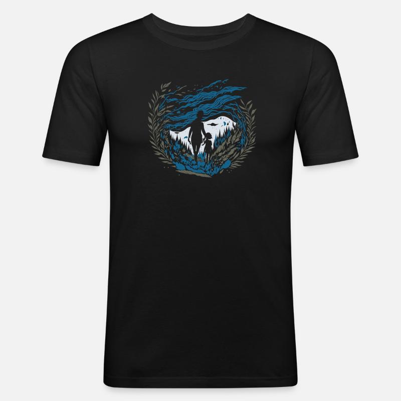 Ätherisches Flüstern - Männer Slim Fit T-Shirt - Schwarz