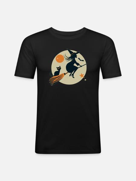 Sorcière - T-shirt près du corps Homme - noir