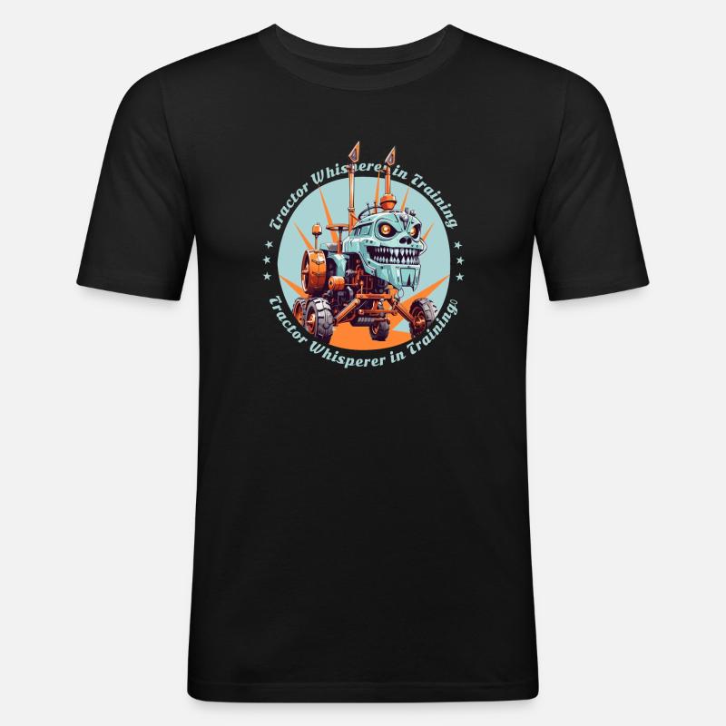 Traktorflüsterer in der Ausbildung - Männer Slim Fit T-Shirt - Schwarz