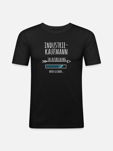 Industriekaufmann Ausbildung Beruf Geschenk - Männer Slim Fit T-Shirt - Schwarz