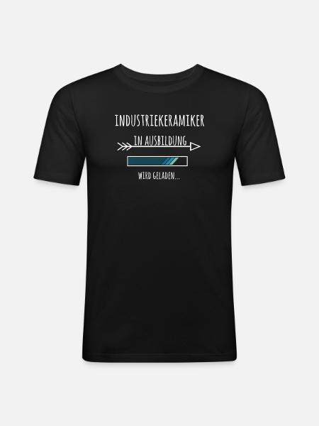 Industriekeramiker Ausbildung Beruf Geschenk - Männer Slim Fit T-Shirt - Schwarz