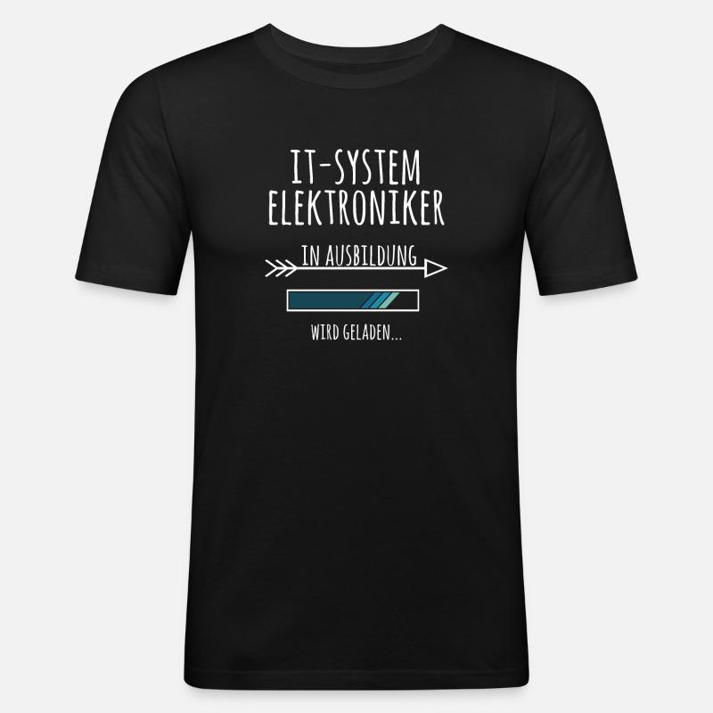 IT-Systemelektroniker Ausbildung Beruf Geschenk - Männer Slim Fit T-Shirt - Schwarz