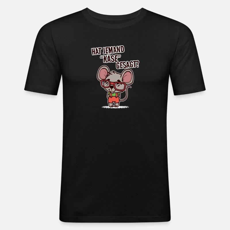 Ratte Statement Schoßtier Haustiere Heimtier - Männer Slim Fit T-Shirt - Schwarz