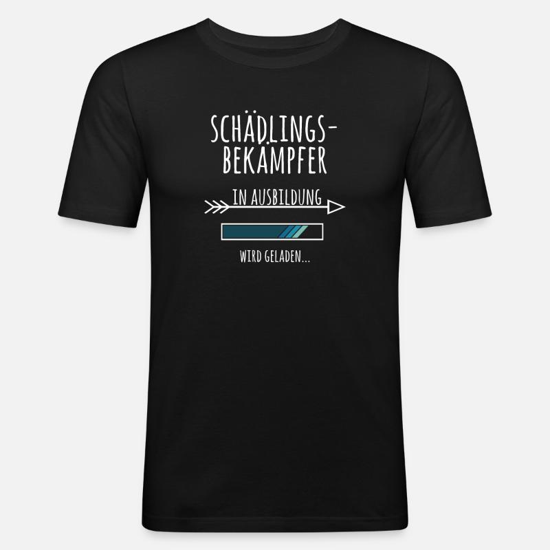 Schädlingsbekämpfer Ausbildung Geschenk Schädlinge - Männer Slim Fit T-Shirt - Schwarz