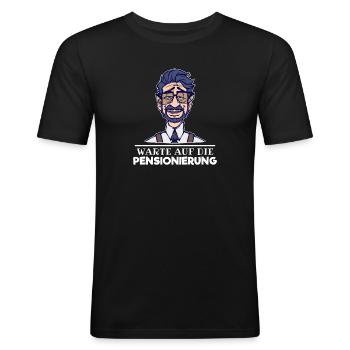 Ruhestand Senior Freizeit Pensionierung Statement - Männer Slim Fit T-Shirt - Schwarz - Vorne - Nik (191cm)