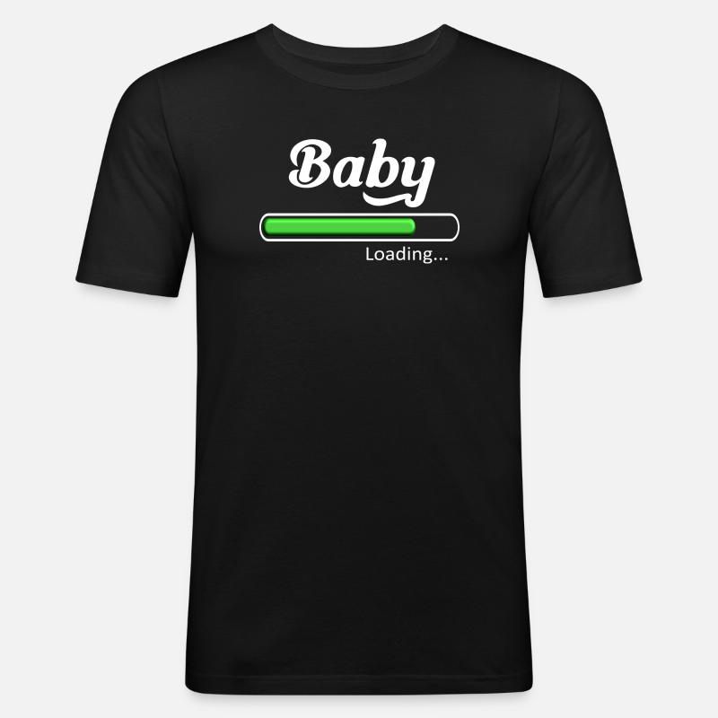 Baby-Loading. - Männer Slim Fit T-Shirt - Schwarz