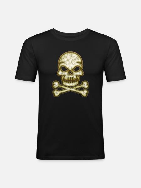 Decorative Skull Skull - Men's Slim Fit T-Shirt - black