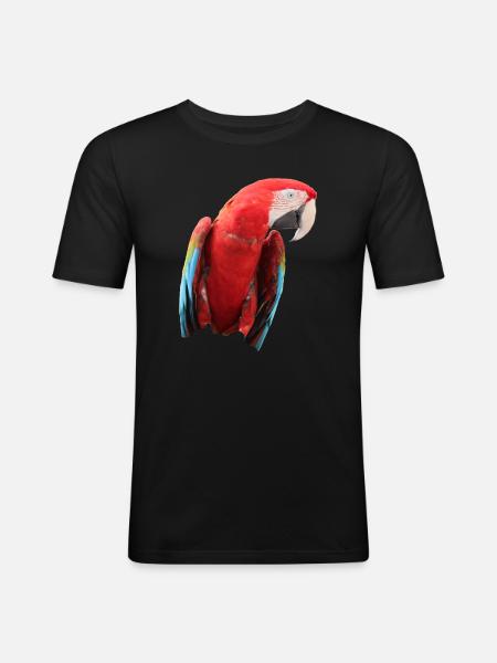 Parrots Bird T-shirt Gift - Men's Slim Fit T-Shirt - black