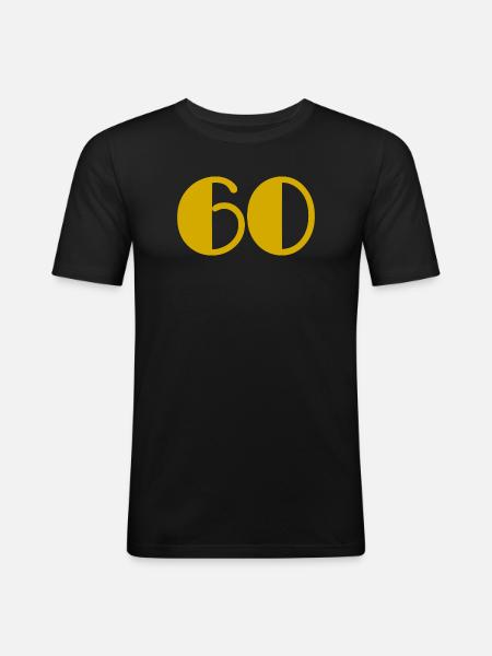 FØDSELSDAG. GRATULERER MED DAGEN. GRATULERER MED DAGEN. - Slim Fit T-skjorte for menn - svart