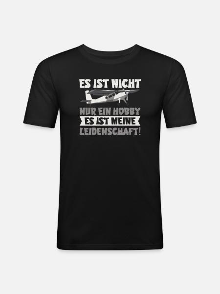Flugzeugmodellbauer Modellflug Hobby Geschenk - Männer Slim Fit T-Shirt - Schwarz