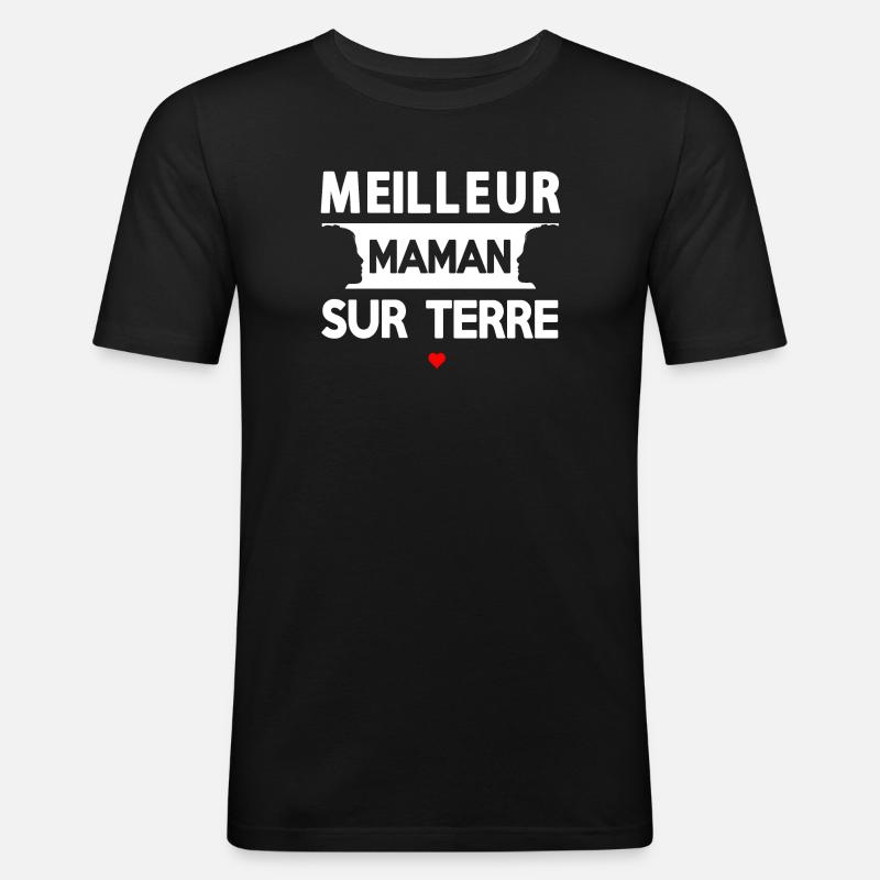 Zitat der Mutter auf der Erde - Männer Slim Fit T-Shirt - Schwarz