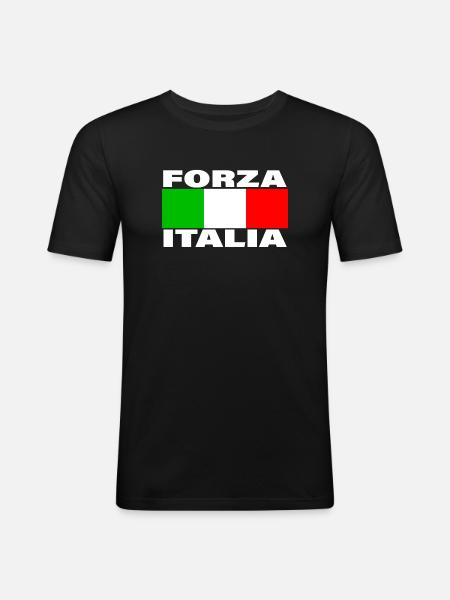 FORZA ITALIA - Men's Slim Fit T-Shirt - black