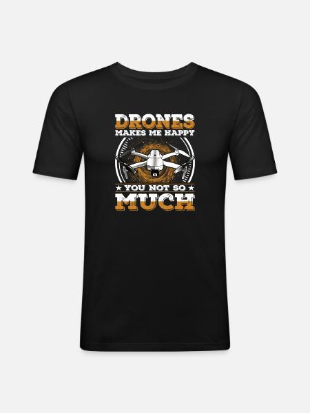 Drone Joy – You're Not So Mine - Men's Slim Fit T-Shirt - black