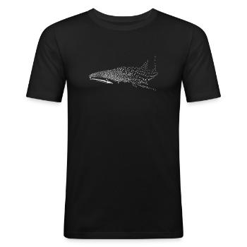 WALHAI - Männer Slim Fit T-Shirt - Schwarz - Vorne - Nik (191cm)