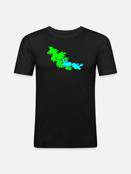Winter - Männer Slim Fit T-Shirt - Schwarz