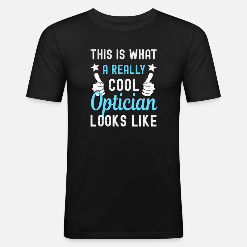 Optiker Optikerin - Männer Slim Fit T-Shirt - Schwarz