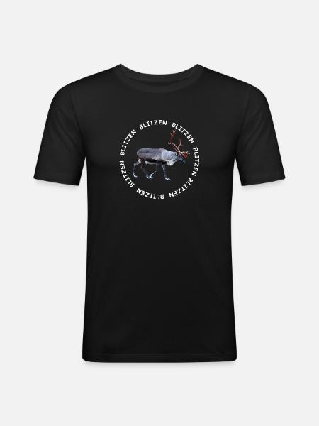 BLITZEN - T-shirt près du corps Homme - noir