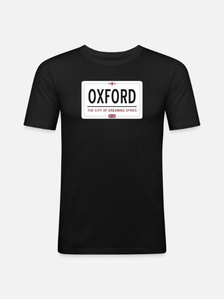 Oxford town sign - Men's Slim Fit T-Shirt - black