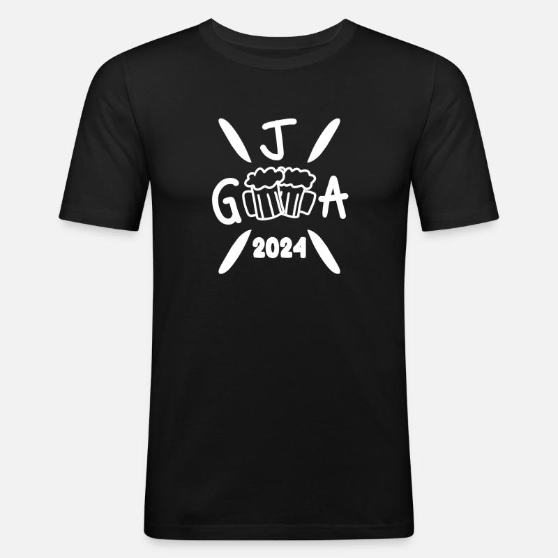 2024 Junggesellenabschied Crew Feier - Männer Slim Fit T-Shirt - Schwarz