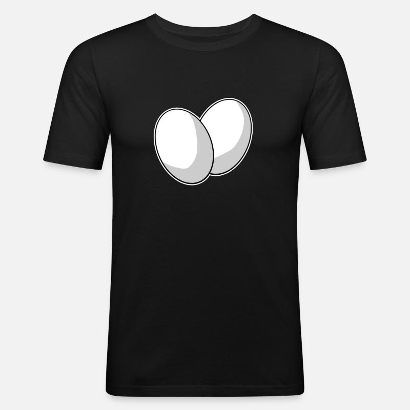 Egg Eggs - Men's Slim Fit T-Shirt - black