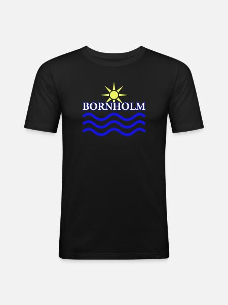 BORNHOLM-Sun Water - Men's Slim Fit T-Shirt - black