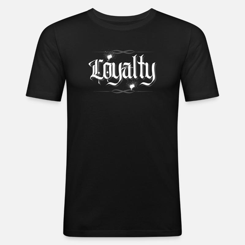 Loyalty - Männer Slim Fit T-Shirt - Schwarz