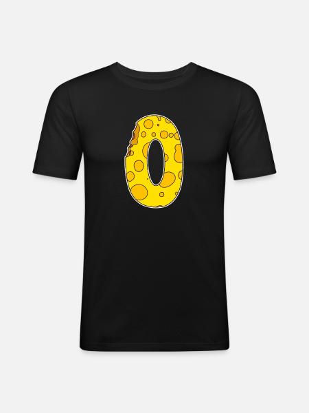 Numéro 0 - Zéro - T-shirt près du corps Homme - noir