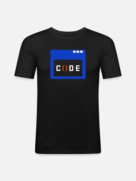 Coder Geld Verdienen Angestellter Arbeit Erfolg - Männer Slim Fit T-Shirt - Schwarz