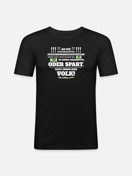 Not always by the people - Men's Slim Fit T-Shirt - black