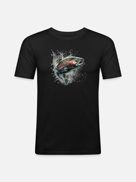 Trout - Men's Slim Fit T-Shirt - black