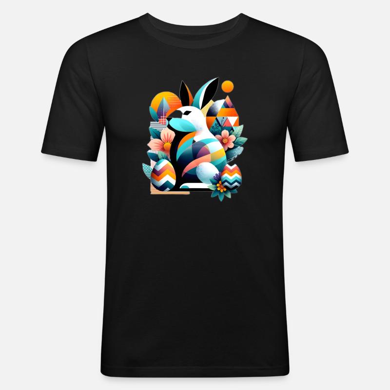 Modern Easter Graphics - Men's Slim Fit T-Shirt - black