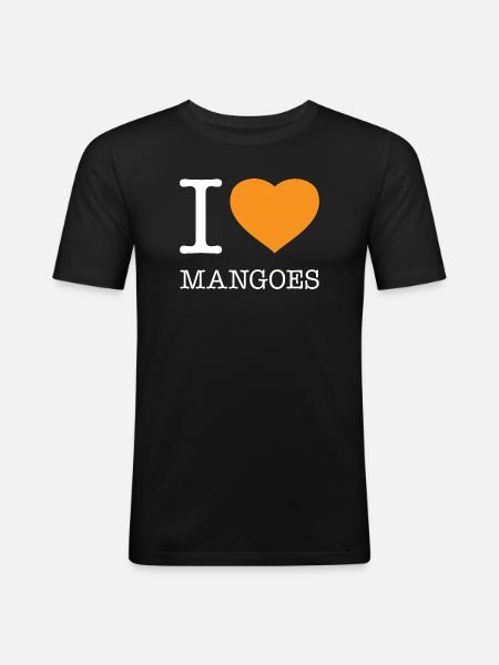 I LOVE MANGOES Mangos - Men's Slim Fit T-Shirt - black