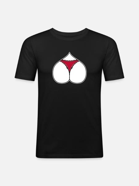 Ass Heart Love - Men's Slim Fit T-Shirt - black