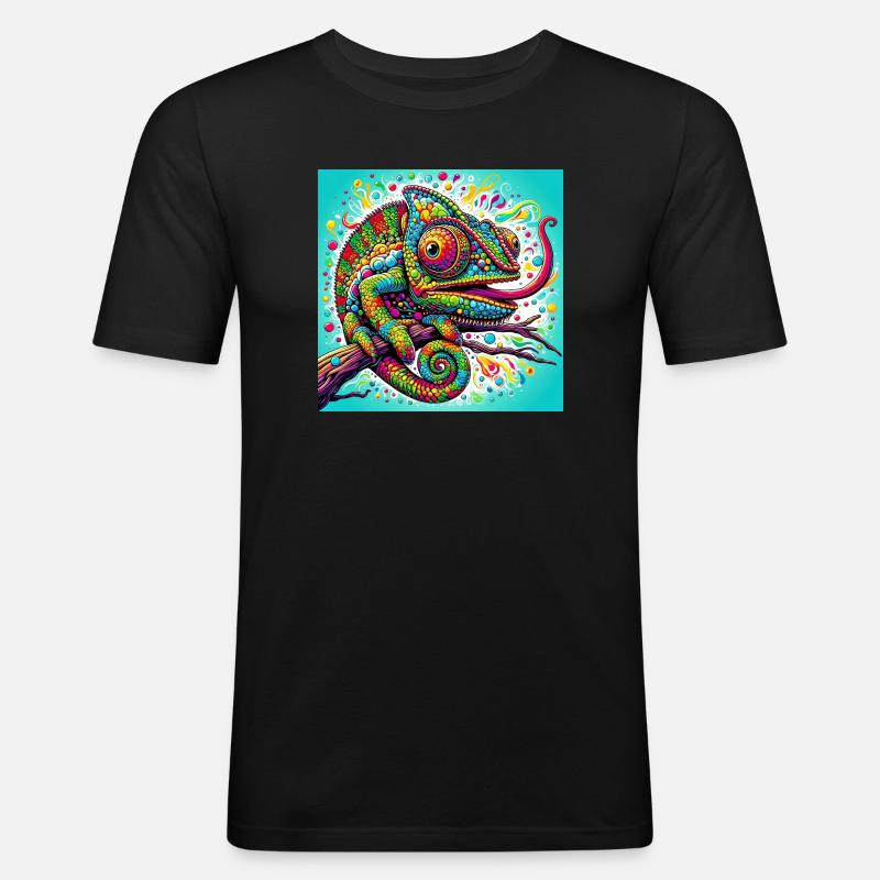 Chameleon - Men's Slim Fit T-Shirt - black