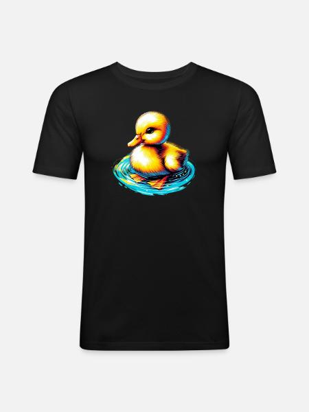 Duckling Duck Duck - Men's Slim Fit T-Shirt - black