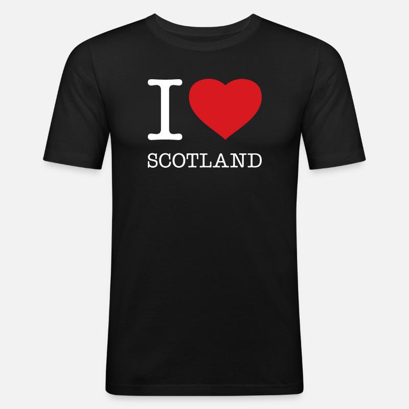 AMO LA SCOZIA Schottland - Maglietta aderente da uomo - nero