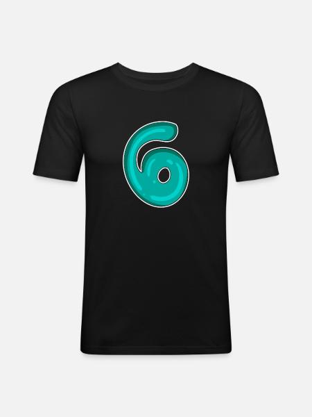 Numéro 6 Numéro - T-shirt près du corps Homme - noir