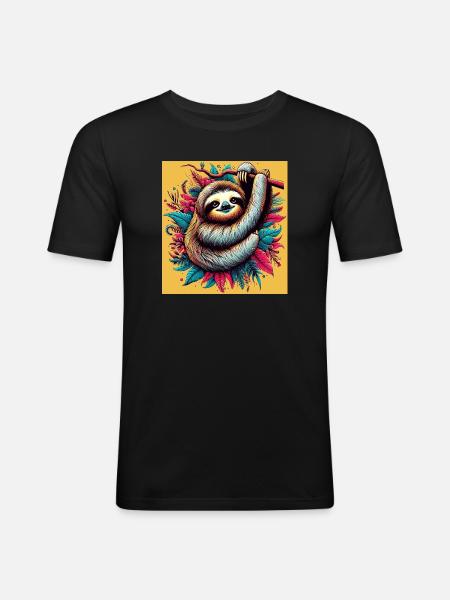 Sloth - Men's Slim Fit T-Shirt - black