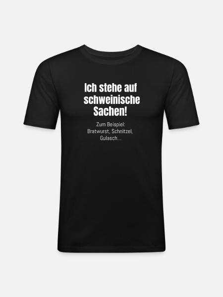 Trucs de cochon - T-shirt près du corps Homme - noir