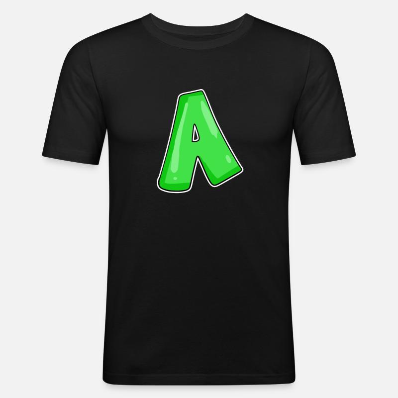 point A Initial point - Men's Slim Fit T-Shirt - black