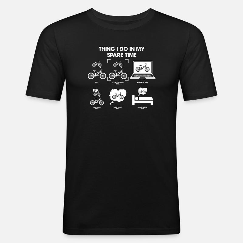 Fahrrad Freizeit Skizze - Männer Slim Fit T-Shirt - Schwarz