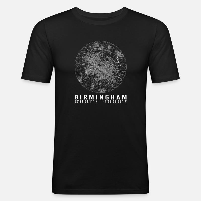 Birmingham - Männer Slim Fit T-Shirt - Schwarz
