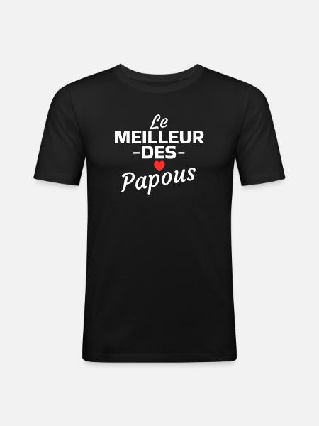 Graphic Design The Best of Papuans - Men's Slim Fit T-Shirt - black